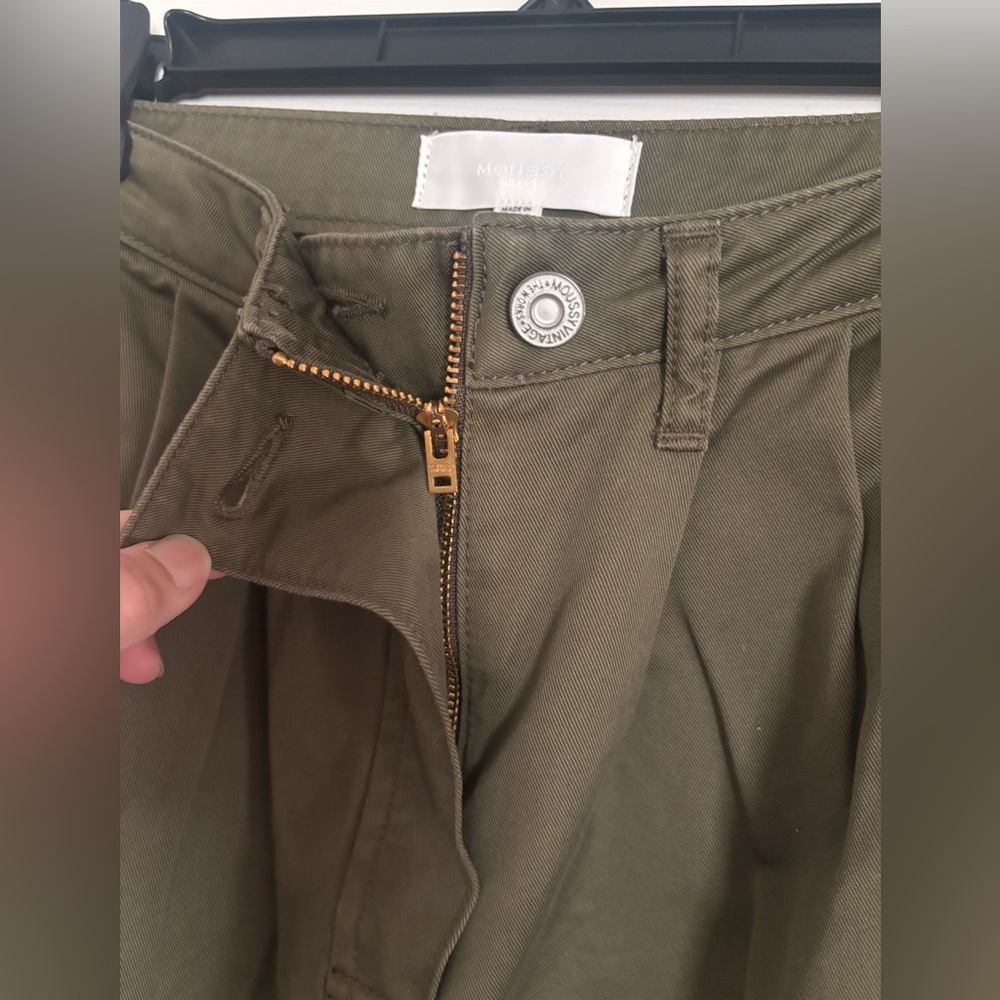 Moussy Olive Green Wide Leg Utility Pants - Picture 11 of 16